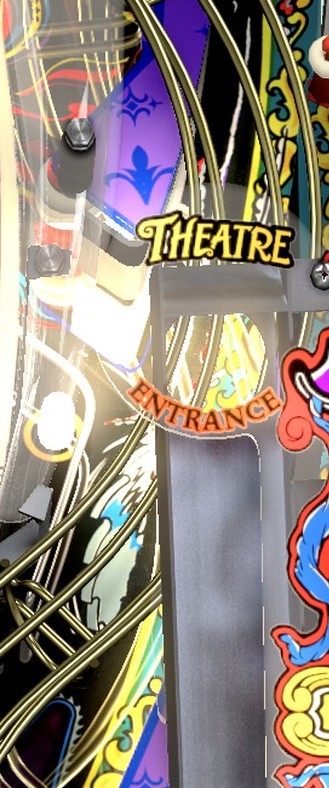 Right orbit close-up from the installed Theatre of Magic playfield