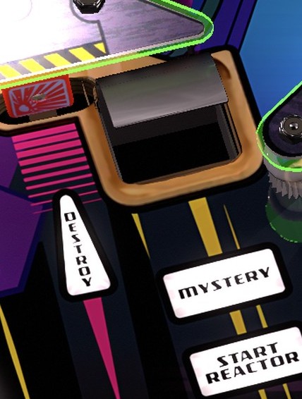 Left scoop close-up from the installed Total Nuclear Annihilation playfield