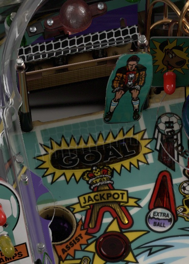 Goal on the installed playfield