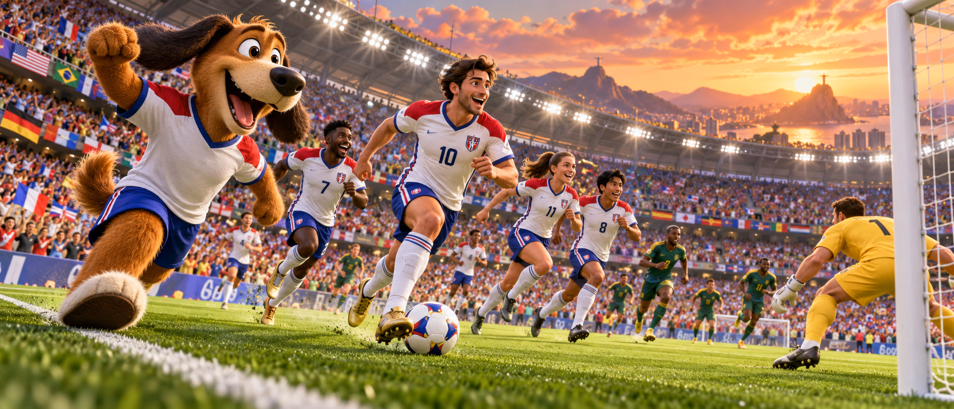 Striker preparing for a World Cup match