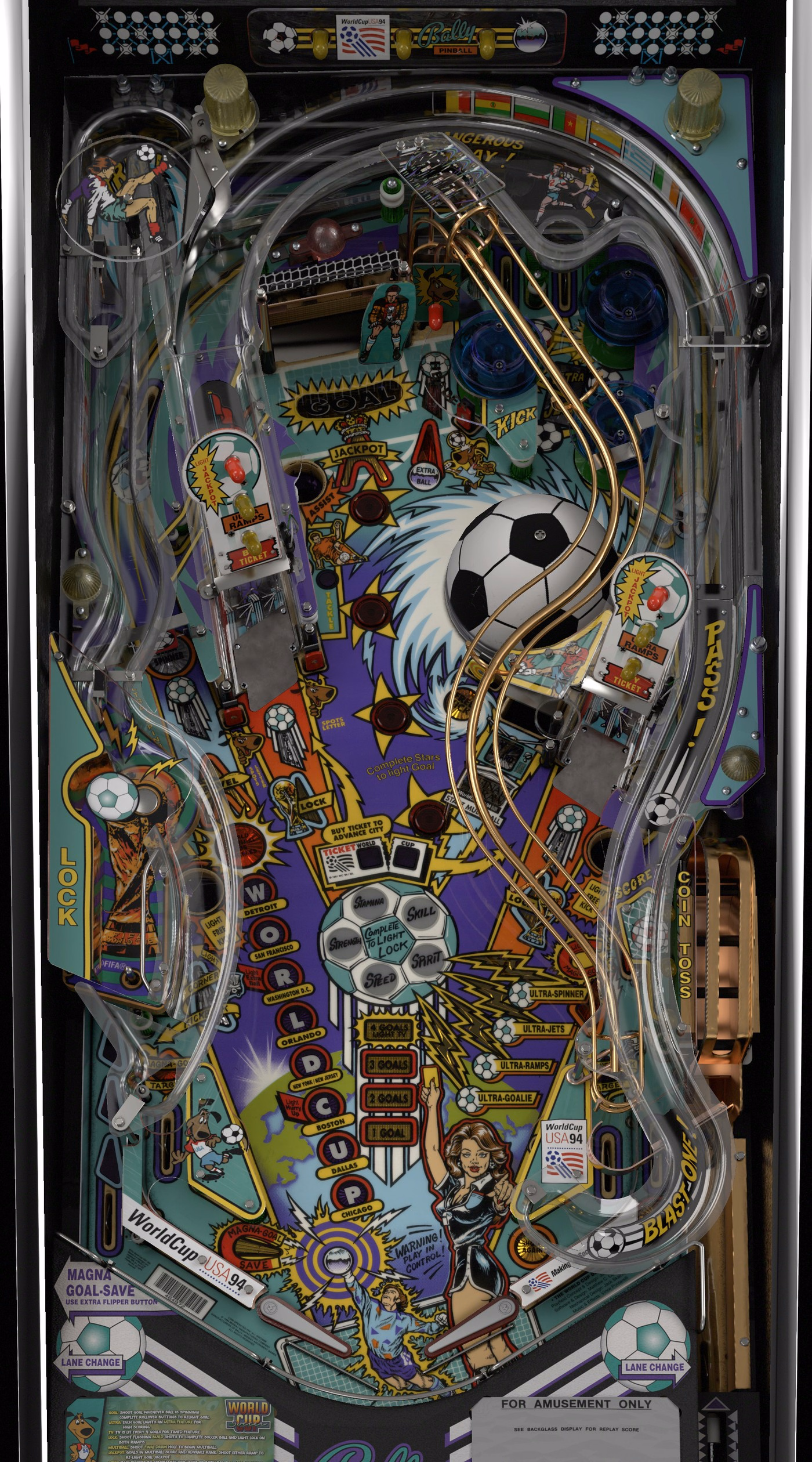 Installed VPW World Cup Soccer playfield